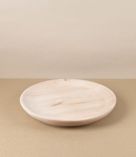 Italian Beechwood Polenta Plate or Appetizer Tray, 25cm