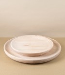 Italian Beechwood Polenta Plate or Appetizer Tray, 25cm