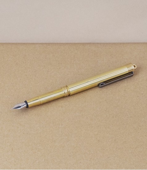 Japanese solid brass fountain pen