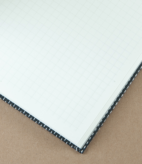 Kakimori Textile Bound Notebook, A5 Squared, Sashiko