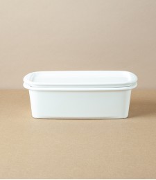 Japanese Semi-Porcelain Lidded Box, White