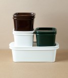 Japanese Semi-Porcelain Lidded Box, White