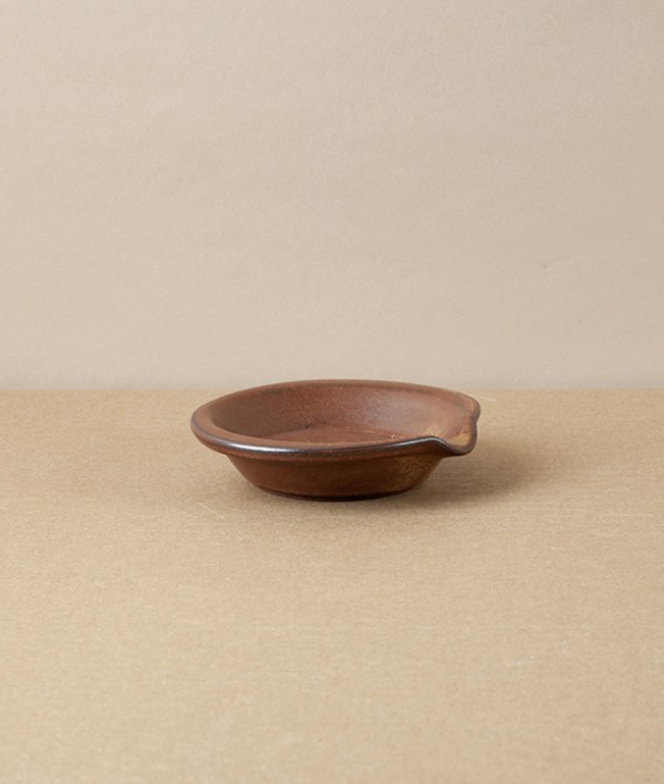 Japanese Porcelain Spoon Rest, Brown