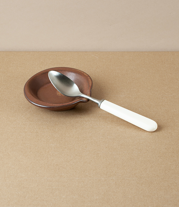 Japanese Porcelain Spoon Rest, Brown