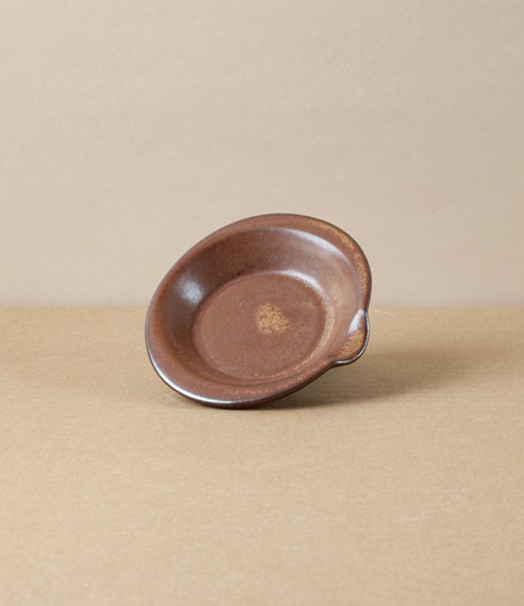Japanese Porcelain Spoon Rest, Brown