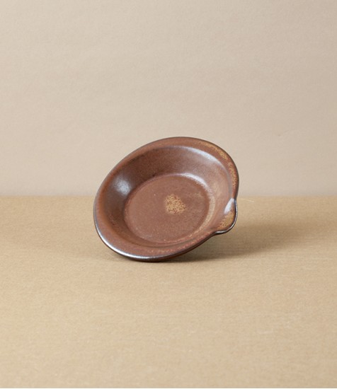 Japanese Porcelain Spoon Rest, Brown