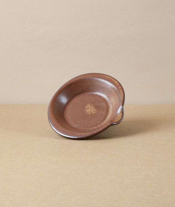 Japanese Porcelain Spoon Rest, Brown