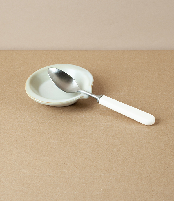 Japanese Porcelain Spoon Rest, White