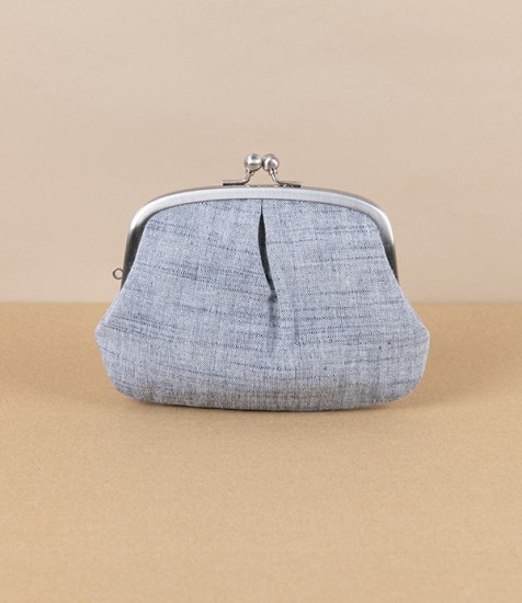 Aizu Cotton Coin Purse, Japan, Smoke