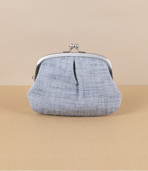 Aizu Cotton Coin Purse, Japan, Smoke
