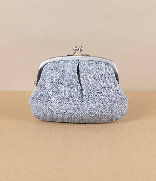 Aizu Cotton Coin Purse, Japan, Smoke
