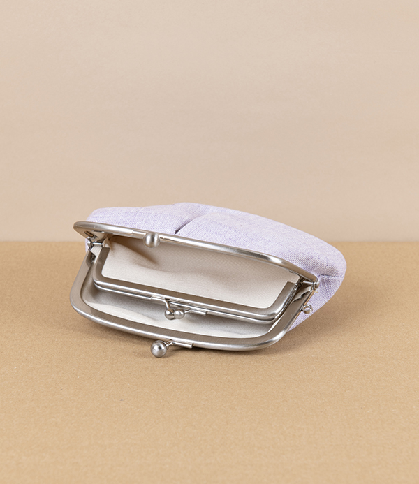 Aizu Cotton Coin Purse, Japan, Lilac