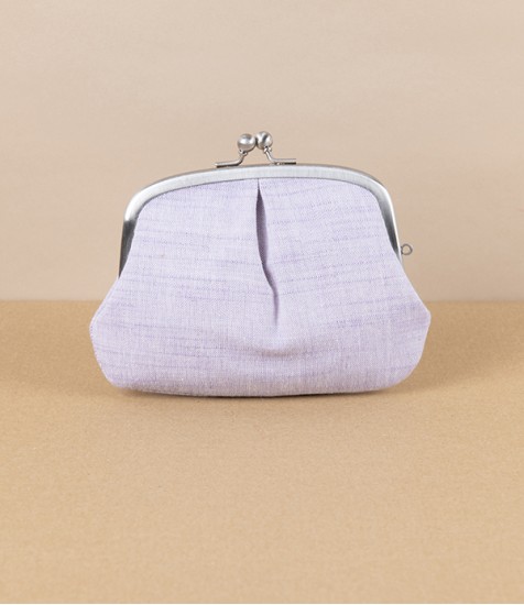 Aizu Cotton Coin Purse, Japan, Lilac