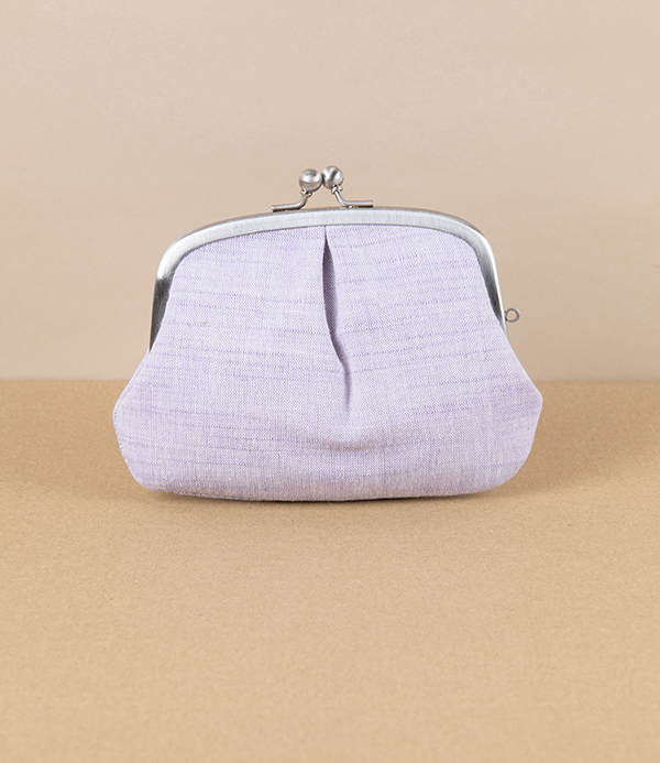 Aizu Cotton Coin Purse, Japan, Lilac