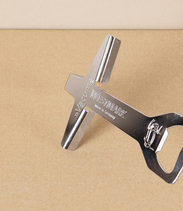 German Jar & Bottle Opener, Chrome Plated Steel