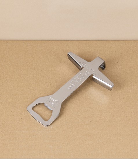 German Jar & Bottle Opener, Chrome Plated Steel