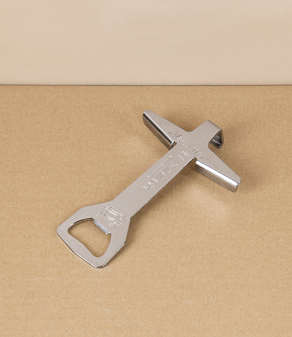 German Jar & Bottle Opener, Chrome Plated Steel