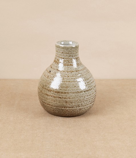 Joseph Bull Salt Glazed Bud Vase, Ash & Salt Glaze