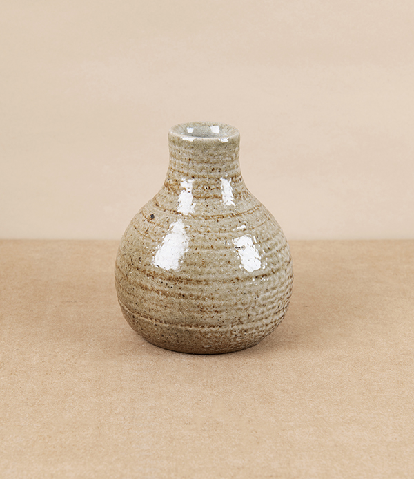 Joseph Bull Salt Glazed Bud Vase, Ash & Salt Glaze