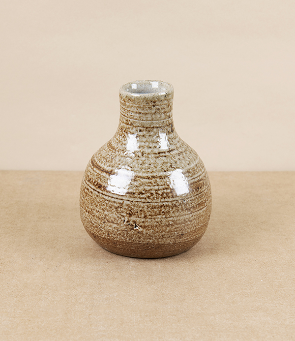 Joseph Bull Salt Glazed Bud Vase, Ash & Salt Glaze