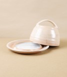 Joseph Bull Stoneware Butter Dish, Ash & Salt Glaze