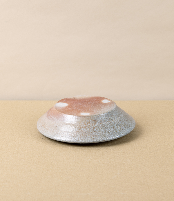 Joseph Bull Stoneware Candle Holder, Tenmoku & Salt Glaze