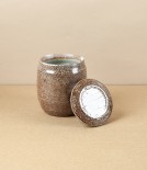 Joseph Bull Lidded Stoneware Jar, Salt Glaze