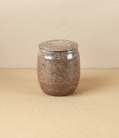 Joseph Bull Lidded Stoneware Jar, Salt Glaze