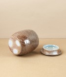 Joseph Bull Lidded Stoneware Jar, Salt Glaze
