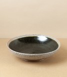 Joseph Bull Stoneware Pasta Dish, Tenmoku & Salt Glaze