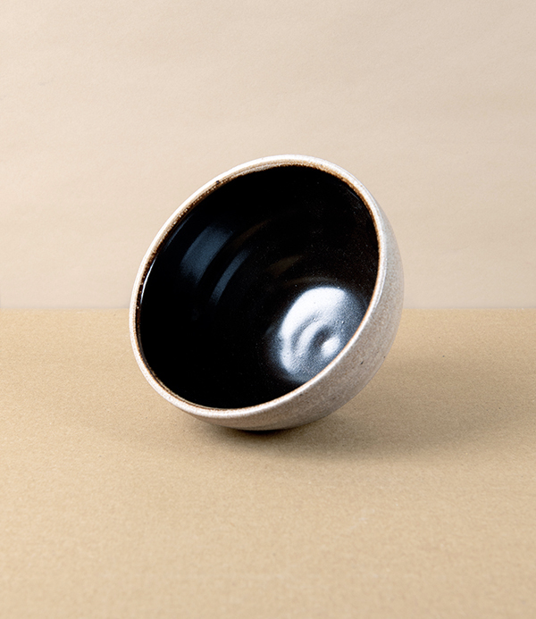 Joseph Bull Stoneware Small Bowl, Tenmoku & Salt Glaze