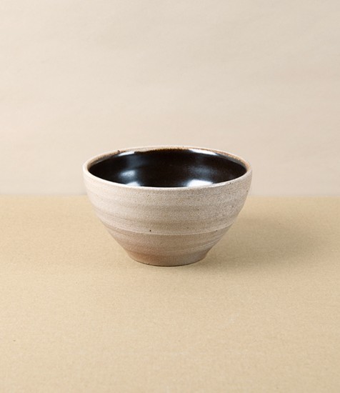 Joseph Bull Stoneware Small Bowl, Tenmoku & Salt Glaze