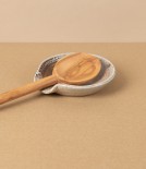 Joseph Bull Stoneware Spoon Rest, Salt Glaze