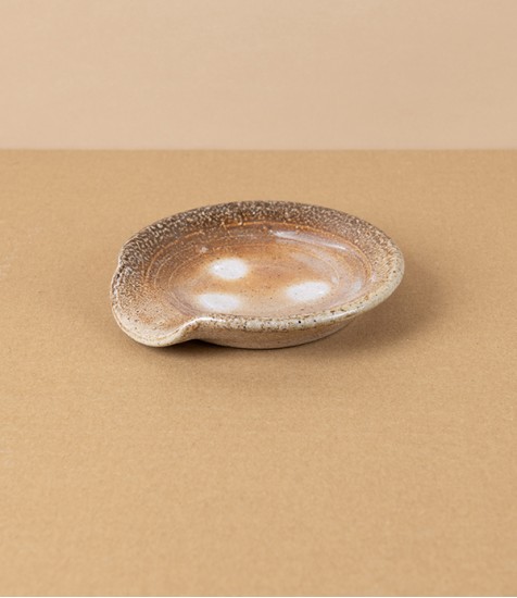 Joseph Bull Stoneware Spoon Rest, Salt Glaze