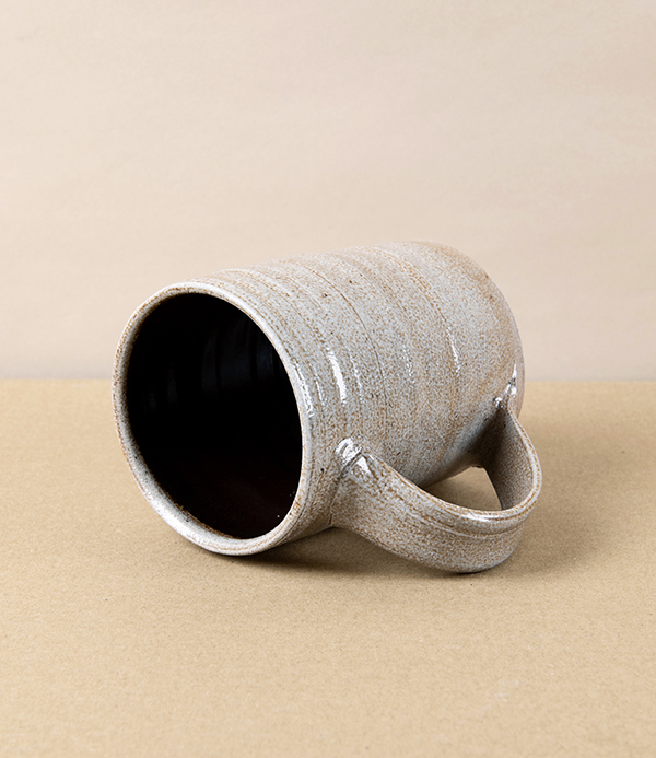Joseph Bull Stoneware Straight Sided Mug, Tenmoku & Salt Glaze