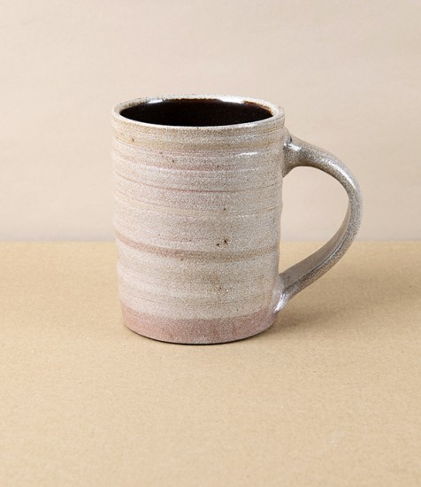 Joseph Bull Stoneware Straight Sided Mug, Tenmoku & Salt Glaze