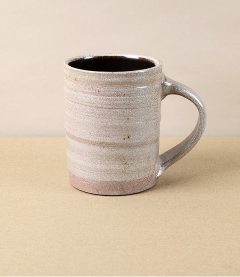 Joseph Bull Stoneware Straight Sided Mug, Tenmoku & Salt Glaze