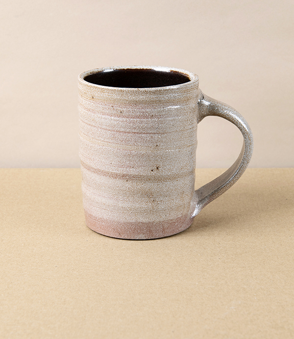 Joseph Bull Stoneware Straight Sided Mug, Tenmoku & Salt Glaze