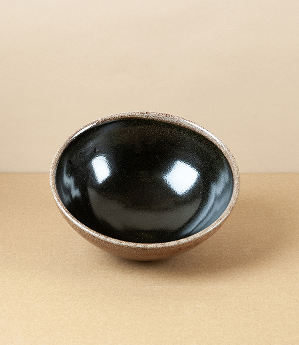 Joseph Bull Stoneware Table Bowl, Tenmoku & Salt Glaze