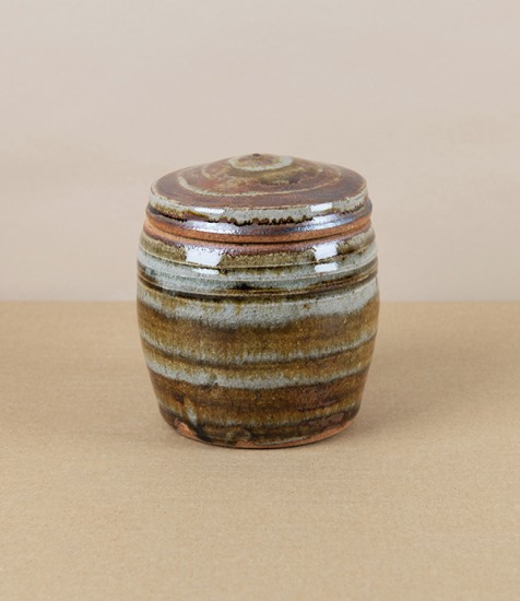 Jack Welbourne Lidded Jar, Small, Ash Stripe