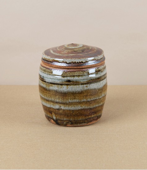 Jack Welbourne Lidded Jar, Small, Ash Stripe