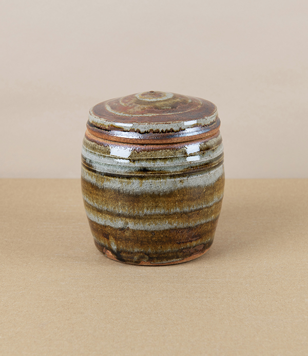 Jack Welbourne Lidded Jar, Small, Ash Stripe