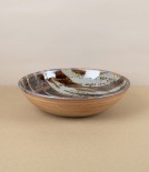 Jack Welbourne Pasta Bowl, Half Glaze, Ash Stripe