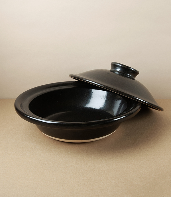 Kamefuku Donabe (Japanese Cooking Pot), Black, 2l