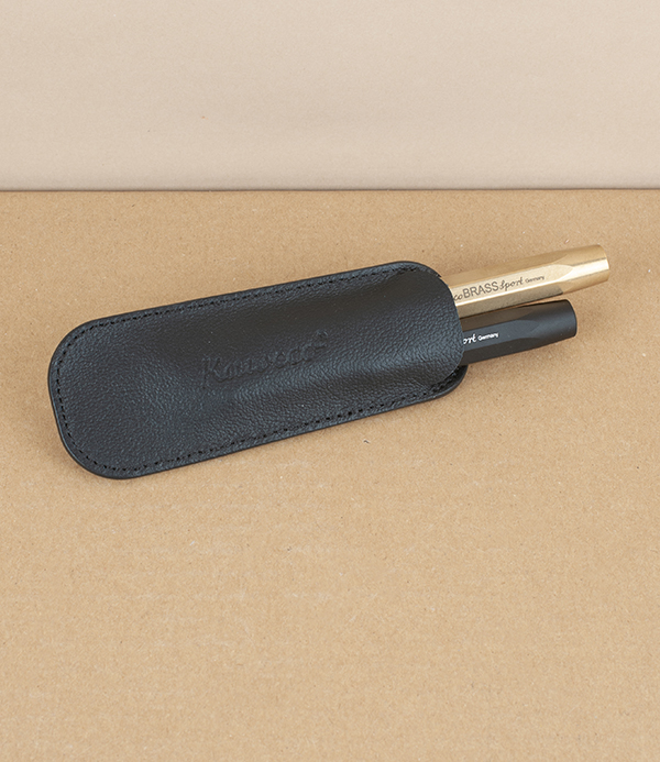 Kaweco Eco Leather Pouch for 2 Sport Pens, Black