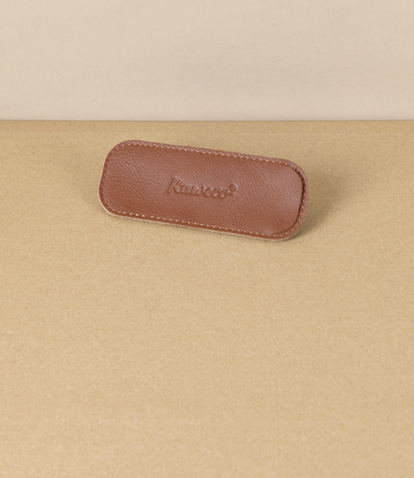 Kaweco Eco Leather Pouch for 2 Sport Pens, Brandy