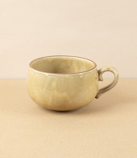 Keitto Japanese Ceramic Coffee Cup, Ochre
