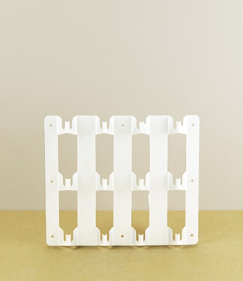 Swedish folded steel 'Point' keyholder,  White