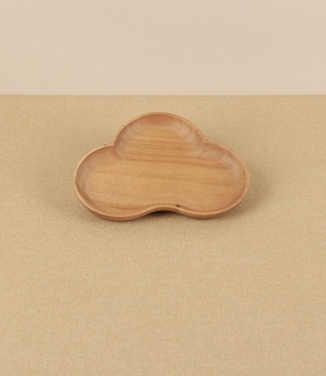 Kito Small Wooden Plate, ‘Matsu Pine’, Cherry Wood