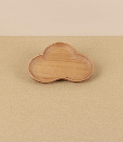 Kito Small Wooden Plate, ‘Matsu Pine’, Cherry Wood